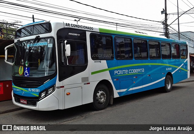 Viação Ponte Coberta RJ 190.081 na cidade de Rio de Janeiro, Rio de Janeiro, Brasil, por Jorge Lucas Araújo. Número da foto: #6168287.