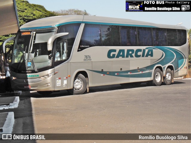 Viação Garcia 7876 na cidade de Rolândia, Paraná, Brasil, por Romílio Busólogo Silva . ID da foto: 6168401.