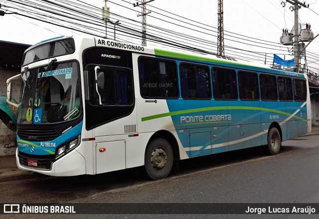 Viação Ponte Coberta RJ 190.114 na cidade de Rio de Janeiro, Rio de Janeiro, Brasil, por Jorge Lucas Araújo. Número da foto: #6169860.