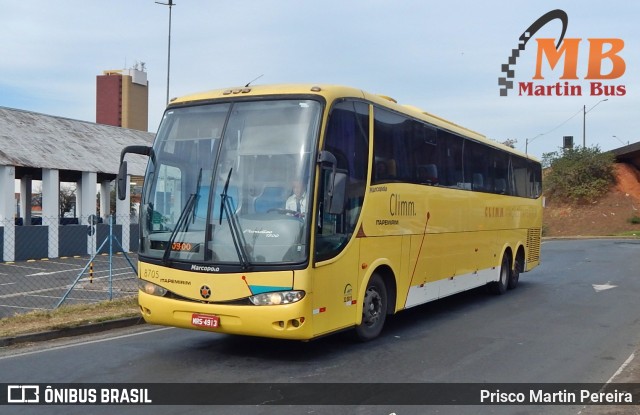 Viação Itapemirim 8705 na cidade de Campinas, São Paulo, Brasil, por Prisco Martin Pereira. Número da foto: #6169651.