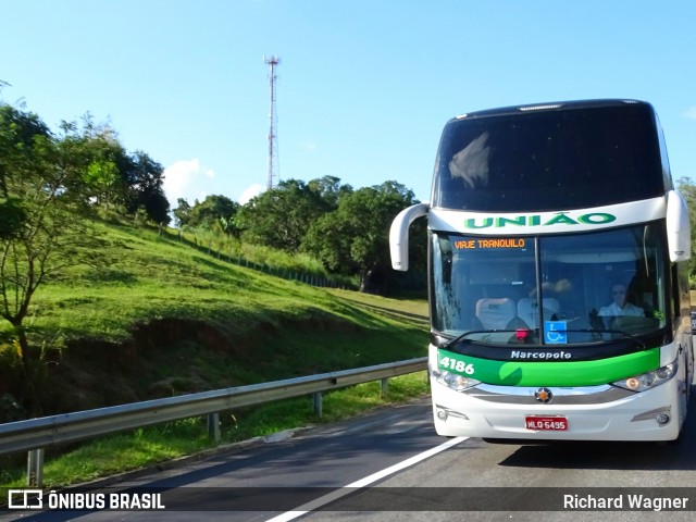 Empresa União de Transportes 4186 na cidade de Cachoeira Paulista, São Paulo, Brasil, por Richard Wagner. ID da foto: 6169723.