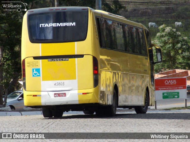 Viação Itapemirim 45805 na cidade de Campos dos Goytacazes, Rio de Janeiro, Brasil, por Whitiney Siqueira. Número da foto: #6171477.