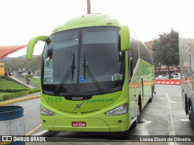 Viação Garcia 7149 na cidade de Aparecida, São Paulo, Brasil, por Lucas Elson de Oliveira. ID da foto: 6171666.