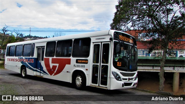 Viação Teresópolis RJ 203.005 na cidade de Teresópolis, Rio de Janeiro, Brasil, por Adriano Duarte. Número da foto: #6172701.