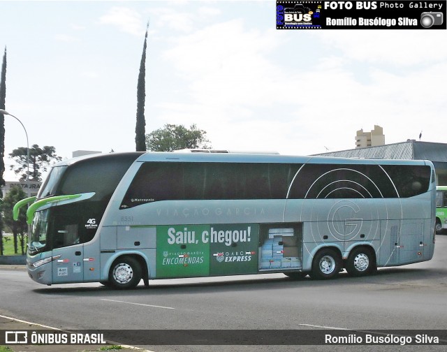 Viação Garcia 8551 na cidade de Rolândia, Paraná, Brasil, por Romílio Busólogo Silva . Número da foto: #6172102.