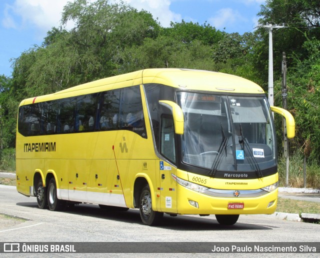 Viação Itapemirim 60065 na cidade de Recife, Pernambuco, Brasil, por Joao Paulo Nascimento Silva. ID da foto: 6139229.