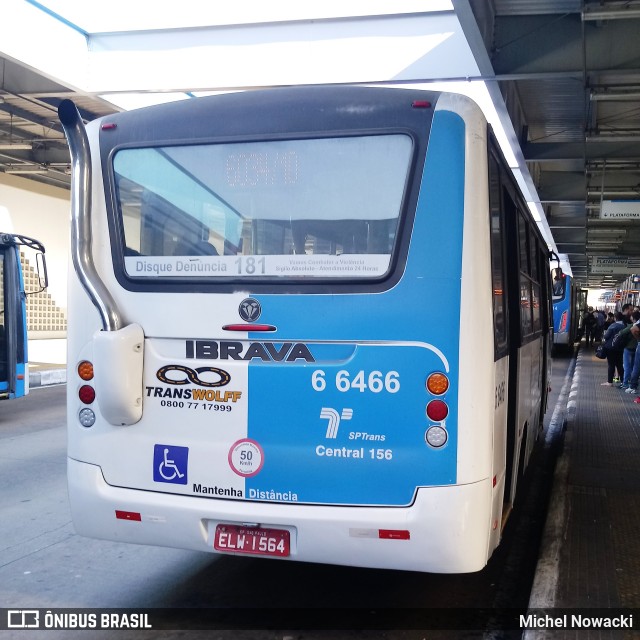 Transwolff Transportes e Turismo 6 6466 na cidade de São Paulo, São Paulo, Brasil, por Michel Nowacki. Número da foto: #6139869.