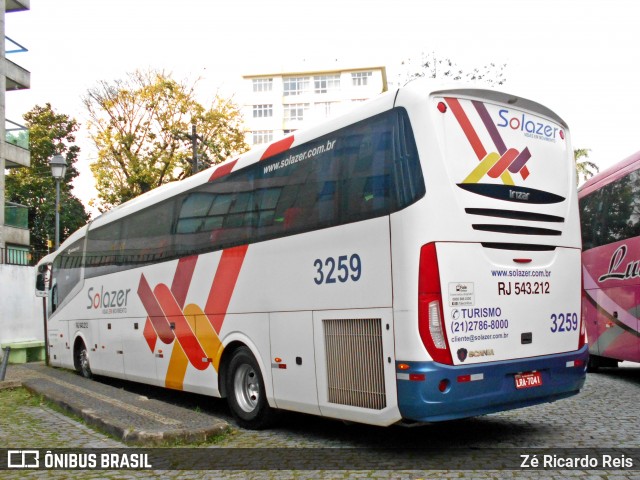 Solazer Transportes e Turismo 3259 na cidade de Petrópolis, Rio de Janeiro, Brasil, por Zé Ricardo Reis. ID da foto: 6173772.