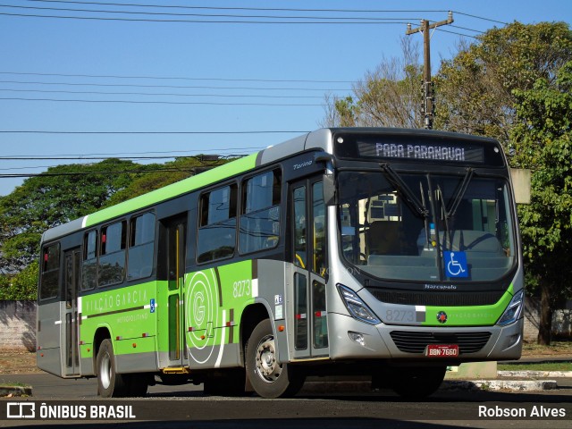 Viação Garcia 8273 na cidade de Paranavaí, Paraná, Brasil, por Robson Alves. ID da foto: 6173316.