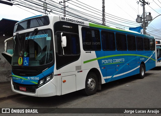 Viação Ponte Coberta RJ 190.090 na cidade de Rio de Janeiro, Rio de Janeiro, Brasil, por Jorge Lucas Araújo. Número da foto: #6174100.