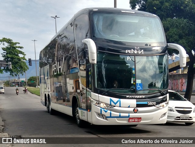 Empresa de Ônibus Nossa Senhora da Penha 58010 na cidade de Rio de Janeiro, Rio de Janeiro, Brasil, por Carlos Alberto de Oliveira Júnior. Número da foto: #6175581.