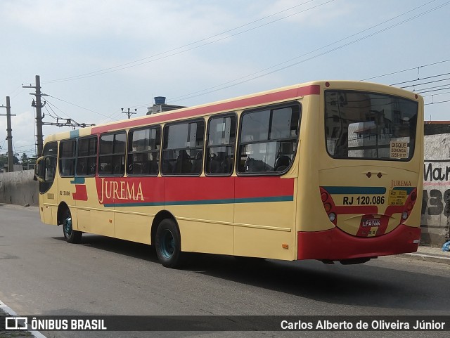 Auto Viação Jurema RJ 120.086 na cidade de Duque de Caxias, Rio de Janeiro, Brasil, por Carlos Alberto de Oliveira Júnior. ID da foto: 6175588.