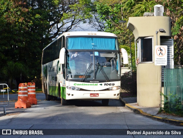 Viação Continental de Transportes 1069 na cidade de São Paulo, São Paulo, Brasil, por Rudnei Aparecido da Silva. ID da foto: 6177945.