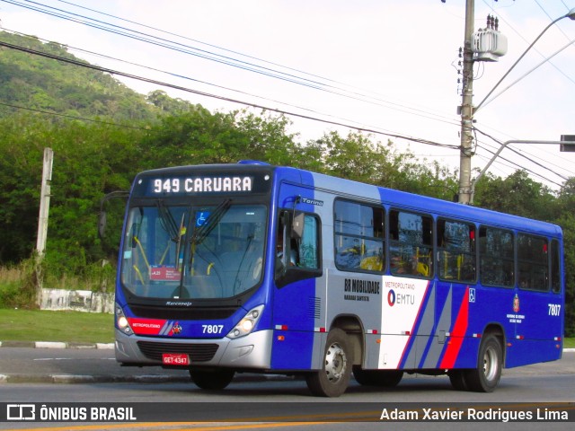BR Mobilidade Baixada Santista 7807 na cidade de Guarujá, São Paulo, Brasil, por Adam Xavier Rodrigues Lima. Número da foto: #6177869.