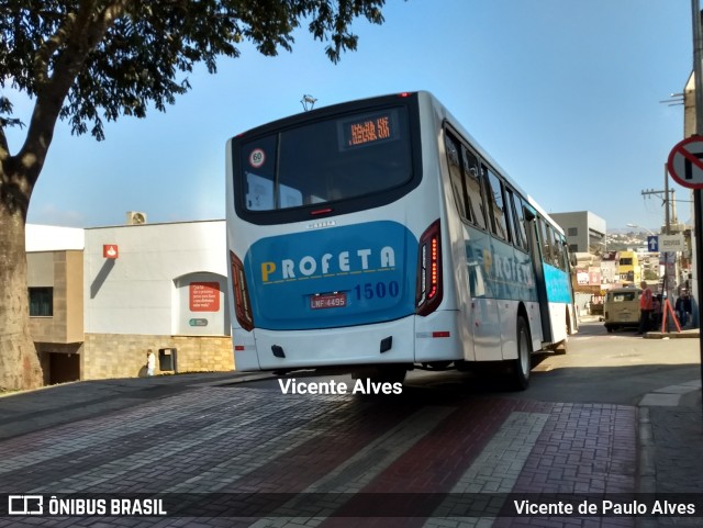 Viação Profeta 1500 na cidade de Congonhas, Minas Gerais, Brasil, por Vicente de Paulo Alves. ID da foto: 6176492.