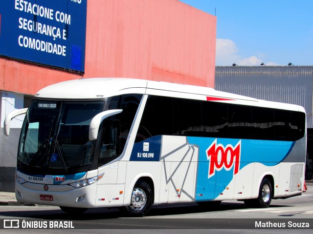 Auto Viação 1001 RJ 108.098 na cidade de Rio de Janeiro, Rio de Janeiro, Brasil, por Matheus Souza. ID da foto: 6179351.