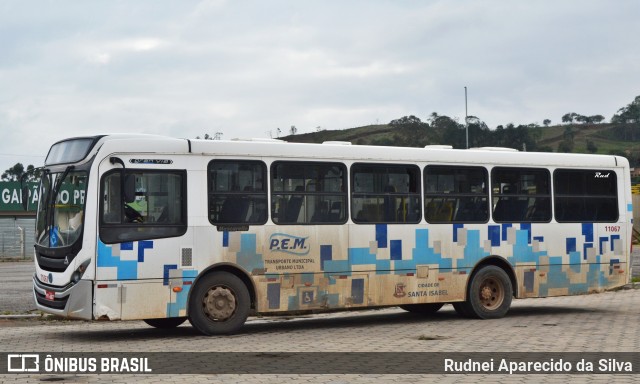 PEM Transporte Municipal Urbano 11067 na cidade de Santa Isabel, São Paulo, Brasil, por Rudnei Aparecido da Silva. ID da foto: 6180509.