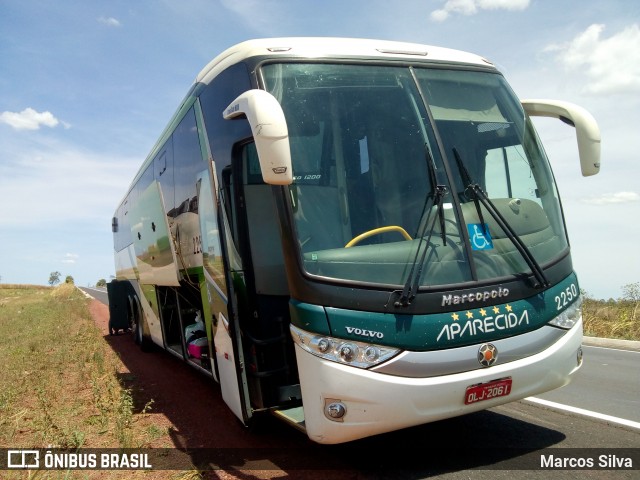 Viação Nossa Senhora Aparecida 2250 na cidade de Guaraí, Tocantins, Brasil, por Marcos Silva. ID da foto: 6180868.