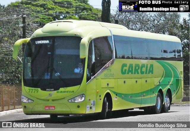 Viação Garcia 7779 na cidade de Rolândia, Paraná, Brasil, por Romílio Busólogo Silva . ID da foto: 6181447.