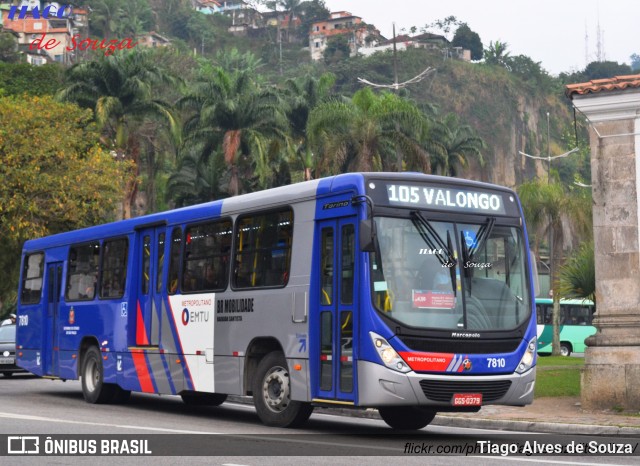 BR Mobilidade Baixada Santista 7810 na cidade de Santos, São Paulo, Brasil, por Tiago Alves de Souza. ID da foto: 6181409.