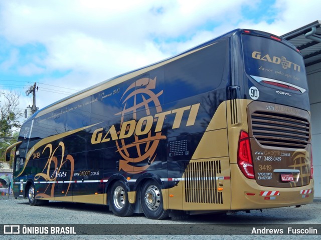 Auto Viação Gadotti 3419 na cidade de Joinville, Santa Catarina, Brasil, por Andrews  Fuscolin. Número da foto: #6180301.