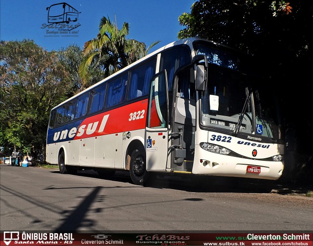 Unesul de Transportes 3822 na cidade de Brasil, por Cleverton Schmitt. ID da foto: 6183270.