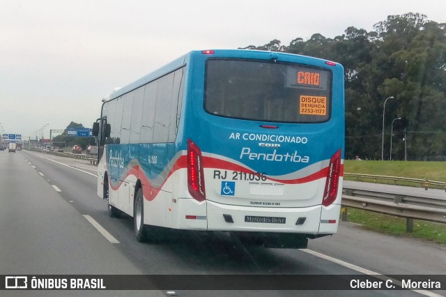 Viação Pendotiba RJ 211.036 na cidade de Barueri, São Paulo, Brasil, por Cleber C.  Moreira. ID da foto: 6182565.