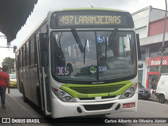 Viação VG B31028 na cidade de Rio de Janeiro, Rio de Janeiro, Brasil, por Carlos Alberto de Oliveira Júnior. ID da foto: 6182470.