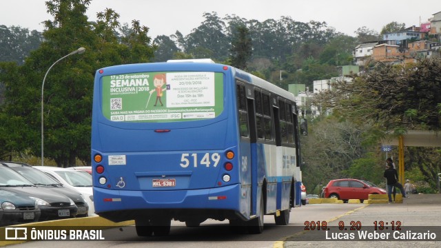 Insular Transportes Coletivos 5149 na cidade de Florianópolis, Santa Catarina, Brasil, por Lucas Weber Calizario. Número da foto: #6183382.