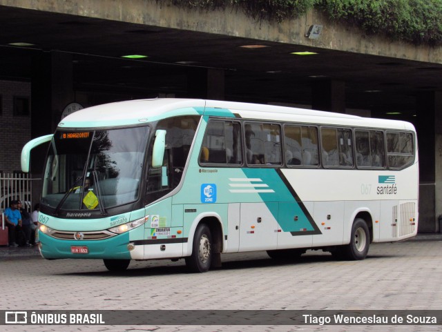 Santa Fé Transportes 067 na cidade de Belo Horizonte, Minas Gerais, Brasil, por Tiago Wenceslau de Souza. ID da foto: 6181753.