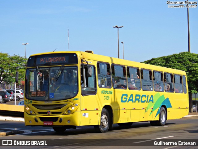 Viação Garcia 7459 na cidade de Londrina, Paraná, Brasil, por Guilherme Estevan. Número da foto: #6185343.