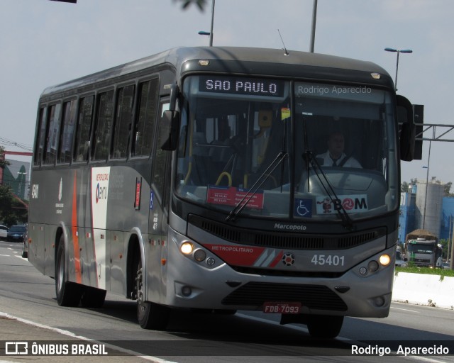 Empresa de Ônibus Pássaro Marron 45401 na cidade de São Paulo, São Paulo, Brasil, por Rodrigo  Aparecido. ID da foto: 6185091.