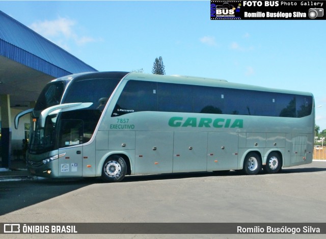 Viação Garcia 7857 na cidade de Rolândia, Paraná, Brasil, por Romílio Busólogo Silva . Número da foto: #6186728.