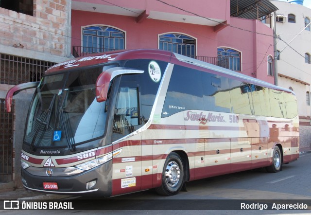 Santa Maria Fretamento e Turismo > Transportes Santa Maria(SP) 580 na cidade de Congonhas, Minas Gerais, Brasil, por Rodrigo  Aparecido. Número da foto: #6186951.