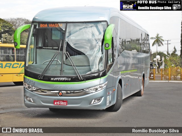 Viação Garcia 7406 na cidade de Rolândia, Paraná, Brasil, por Romílio Busólogo Silva . Número da foto: #6188723.
