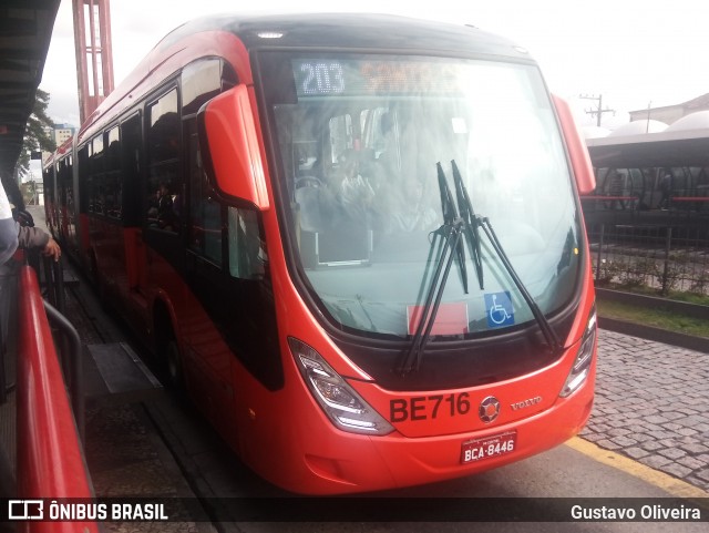 Transporte Coletivo Glória BE716 na cidade de Curitiba, Paraná, Brasil, por Gustavo Oliveira. Número da foto: #6187956.