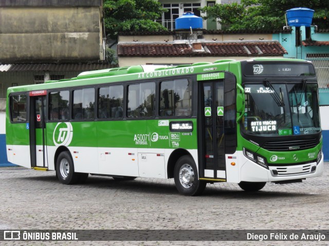 Tijuquinha - Auto Viação Tijuca A50071 na cidade de Rio de Janeiro, Rio de Janeiro, Brasil, por Diego Félix de Araujo. ID da foto: 6189940.