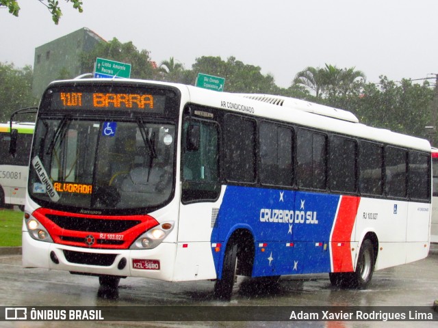 Expresso Cruzeiro do Sul RJ 103.027 na cidade de Rio de Janeiro, Rio de Janeiro, Brasil, por Adam Xavier Rodrigues Lima. Número da foto: #6140328.