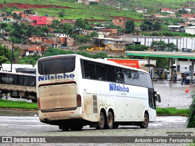 Nilsinho Turismo 1450 na cidade de João Monlevade, Minas Gerais, Brasil, por Antonio Carlos Fernandes. ID da foto: 6140211.