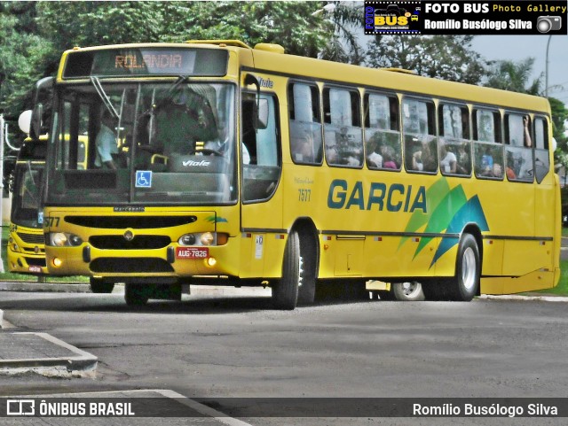 Viação Garcia 7577 na cidade de Rolândia, Paraná, Brasil, por Romílio Busólogo Silva . Número da foto: #6191269.