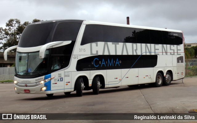 Auto Viação Catarinense 3715 na cidade de Curitiba, Paraná, Brasil, por Reginaldo Levinski da Silva. ID da foto: 6190982.