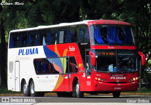 Pluma Conforto e Turismo 7014 na cidade de São Paulo, São Paulo, Brasil, por César Ônibus. Número da foto: #6191211.