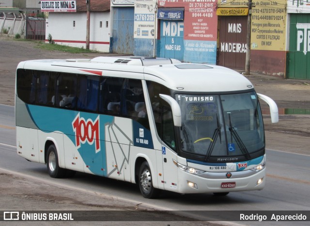 Auto Viação 1001 RJ 108.480 na cidade de Conselheiro Lafaiete, Minas Gerais, Brasil, por Rodrigo  Aparecido. ID da foto: 6192250.