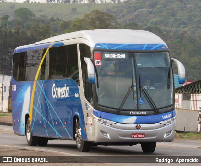Viação Cometa 18501 na cidade de Conselheiro Lafaiete, Minas Gerais, Brasil, por Rodrigo  Aparecido. Número da foto: #6192259.
