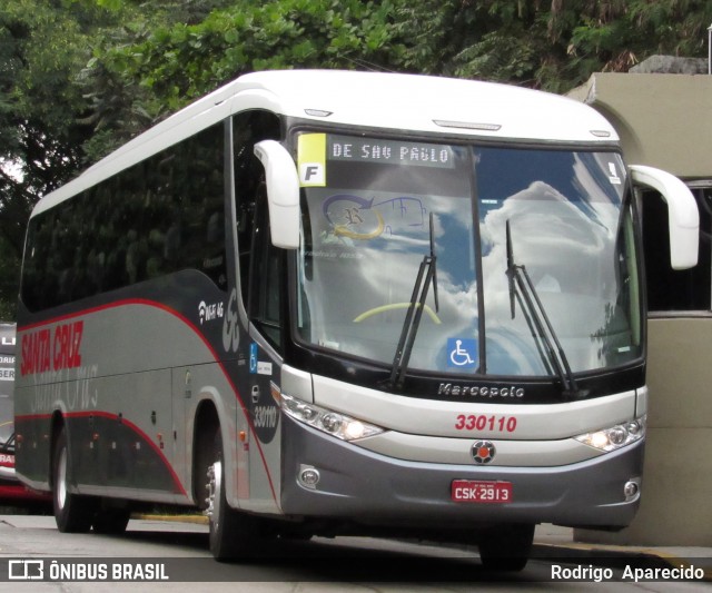 Viação Santa Cruz 330110 na cidade de São Paulo, São Paulo, Brasil, por Rodrigo  Aparecido. Número da foto: #6192314.