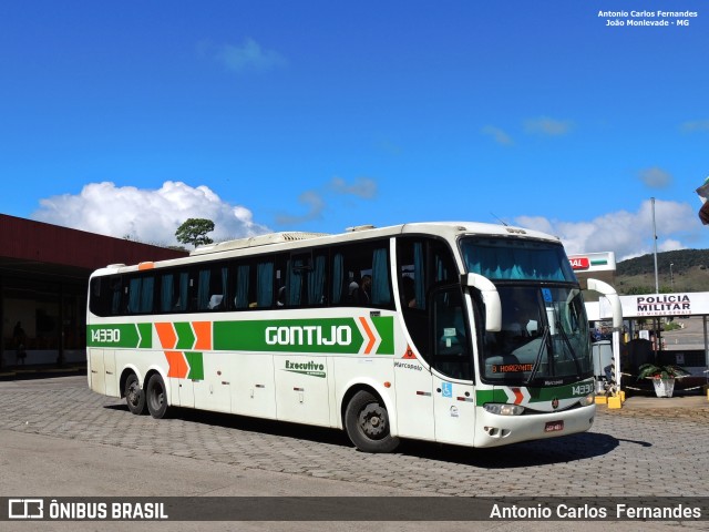 Empresa Gontijo de Transportes 14330 na cidade de João Monlevade, Minas Gerais, Brasil, por Antonio Carlos Fernandes. Número da foto: #6143457.
