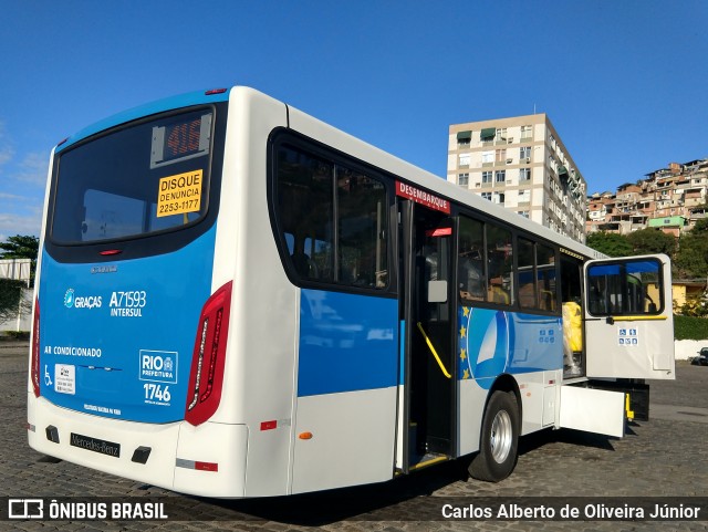 Viação Nossa Senhora das Graças A71593 na cidade de Rio de Janeiro, Rio de Janeiro, Brasil, por Carlos Alberto de Oliveira Júnior. ID da foto: 6144622.