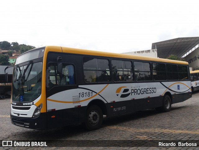 Viação Progresso 18181 na cidade de Três Rios, Rio de Janeiro, Brasil, por Ricardo  Barbosa. ID da foto: 6144033.