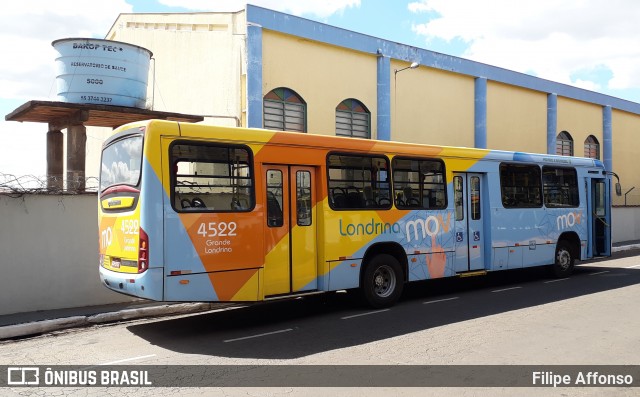 TCGL - Transportes Coletivos Grande Londrina 4522 na cidade de Londrina, Paraná, Brasil, por Filipe Affonso. Número da foto: #6145579.