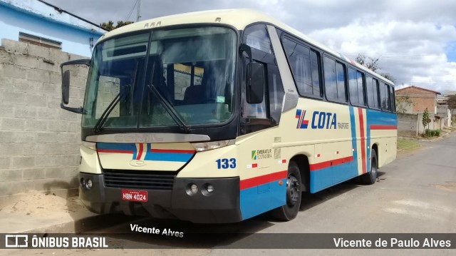 Viação Cota - Cota Transportes 133 na cidade de Matozinhos, Minas Gerais, Brasil, por Vicente de Paulo Alves. ID da foto: 6146033.